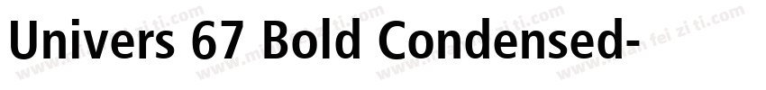 Univers 67 Bold Condensed字体转换